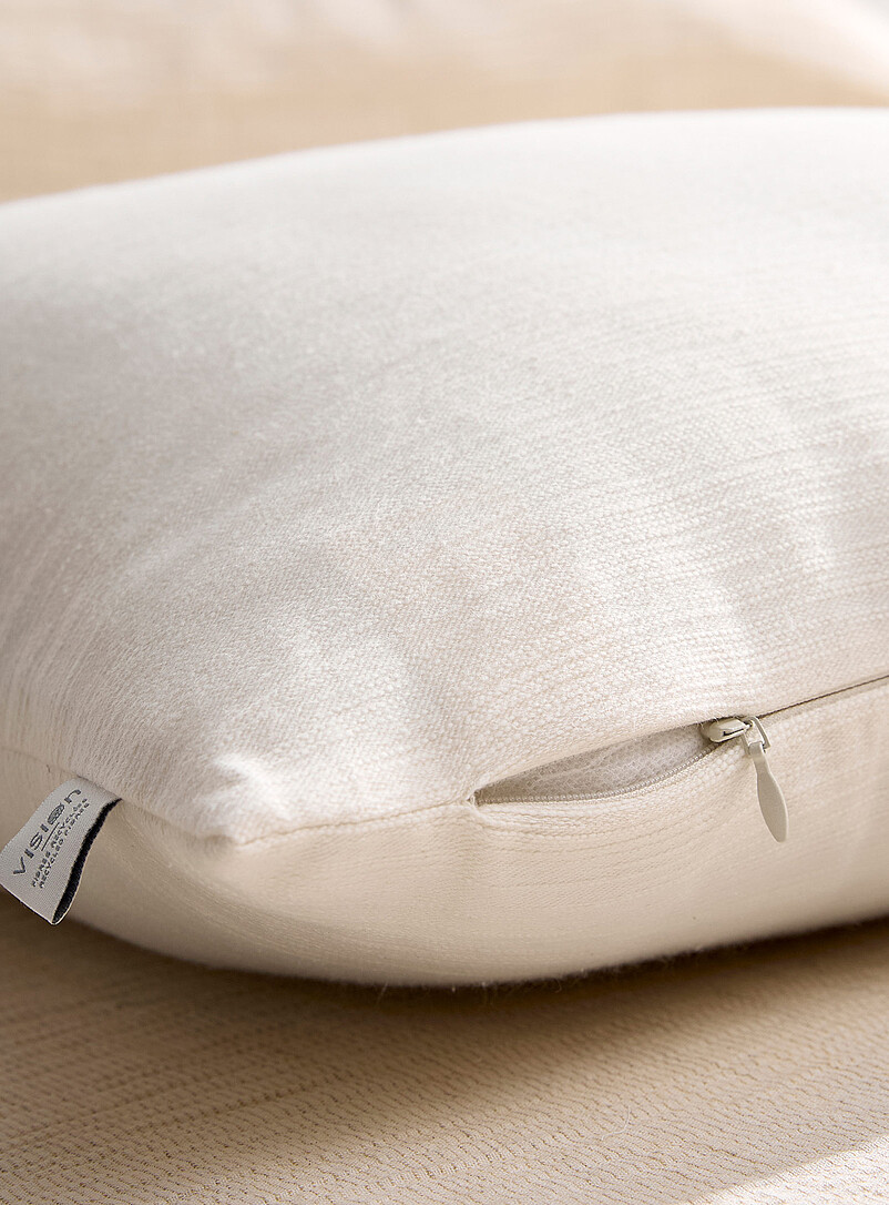 Simons Maison: Le coussin d&eacute;houssable d&eacute;licatement textur&eacute; 45 x 45 cm Blanc cass&eacute;