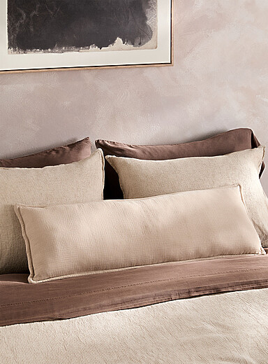 Le coussin d&eacute;houssable gaze de coton biologique 30 x 90 cm