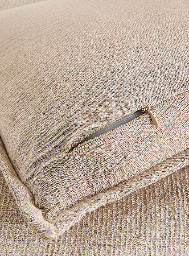 Simons Maison: Le coussin d&eacute;houssable gaze de coton biologique 30 x 90 cm Vert