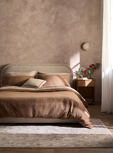 Simons Maison White  Waffled organic cotton duvet cover set