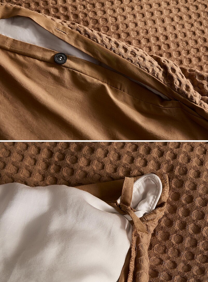 Simons Maison White  Waffled organic cotton duvet cover set