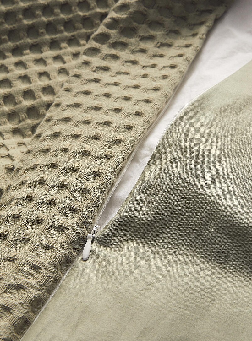 Simons Maison: L'ensemble housse coton biologique gaufr&eacute; Blanc 