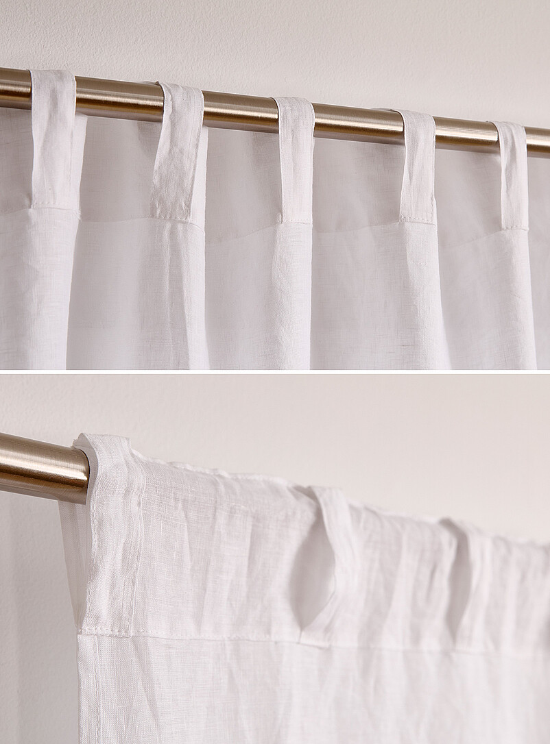 Simons Maison: Le rideau pur lin <b>Un panneau</b> 140 x 220 cm Blanc