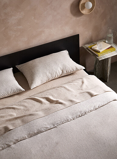 Simons Maison Fine brown check Patterned pure European linen duvet cover