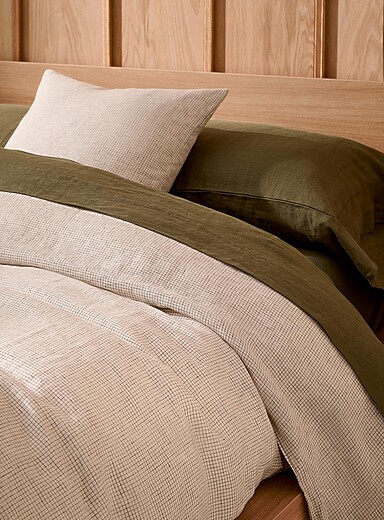 La housse de couette &agrave; motif pur lin europ&eacute;en