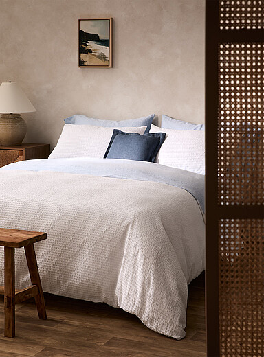 Seersucker duvet cover set