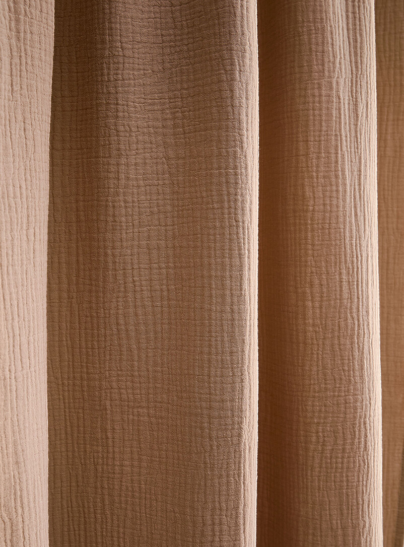 Simons Maison: Le rideau gaze de coton biologique <b>Un panneau</b> 140 x 220 cm &Eacute;cru - Lin