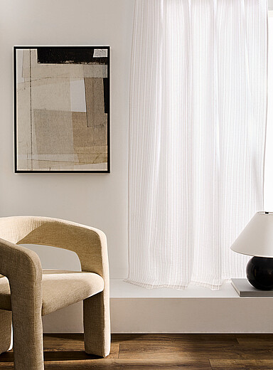 Dotted pinstripe curtain <b>Single panel</b> 140 x 220&nbsp;cm