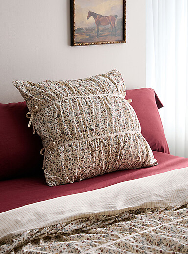 Ancient flowers gathered euro pillow sham