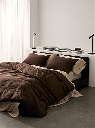 Organic cotton gauze duvet cover set