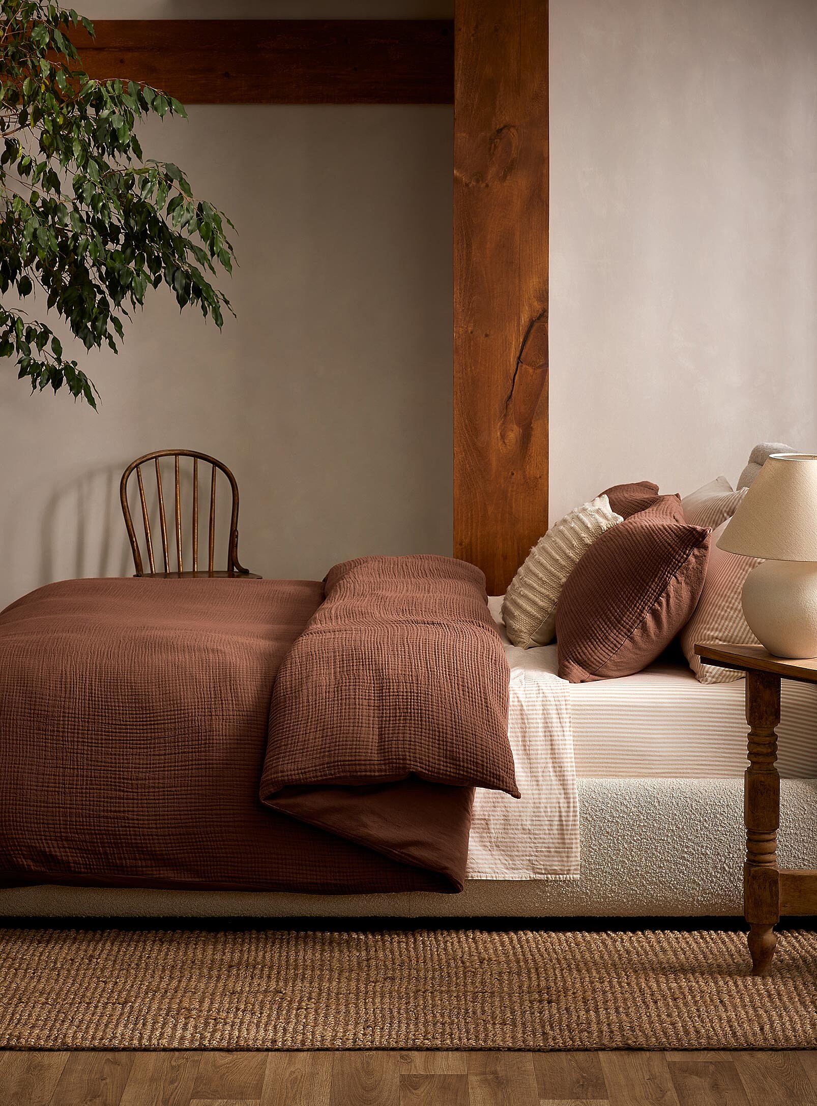 Organic cotton gauze duvet cover set