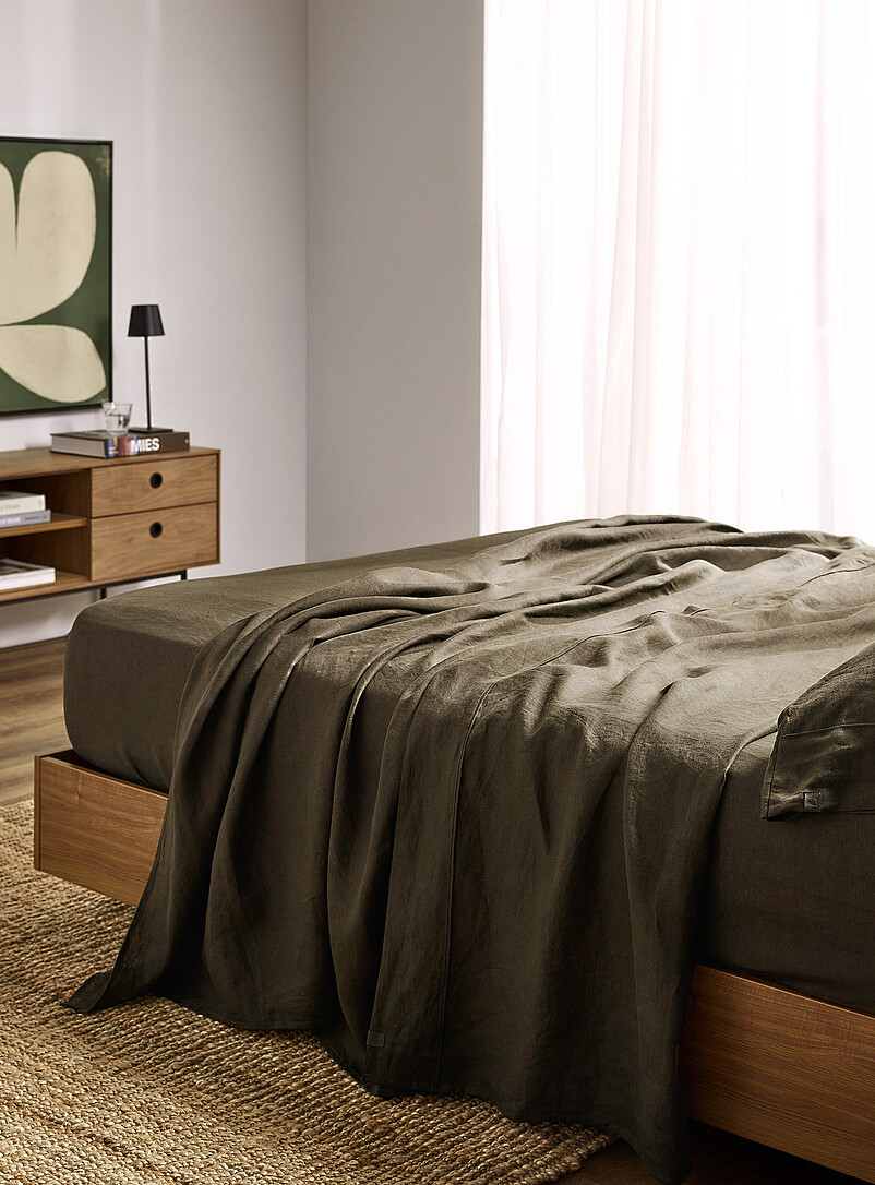 Pure European Flax Sheet Fits Mattresses Up To 16 In