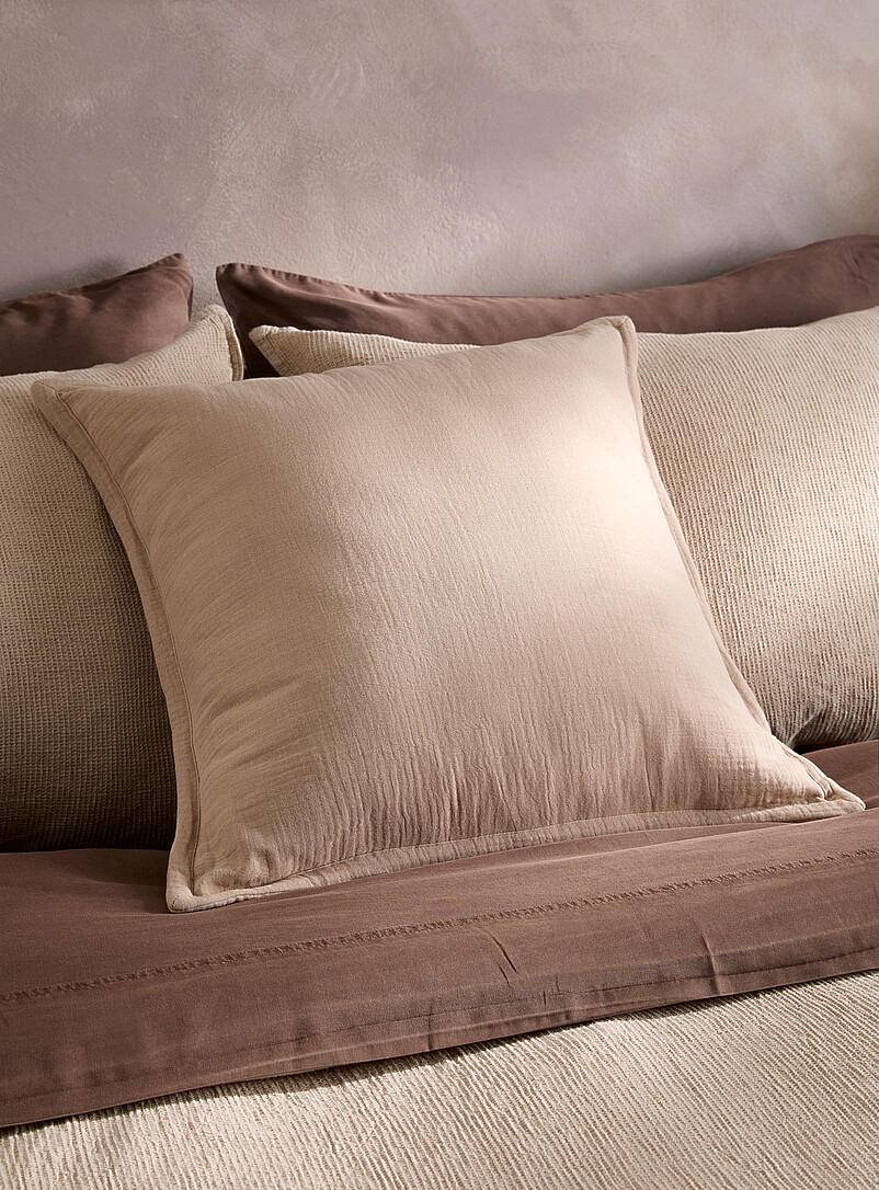 Organic cotton gauze removable-cover cushion 50 x 50 cm product image (primary)