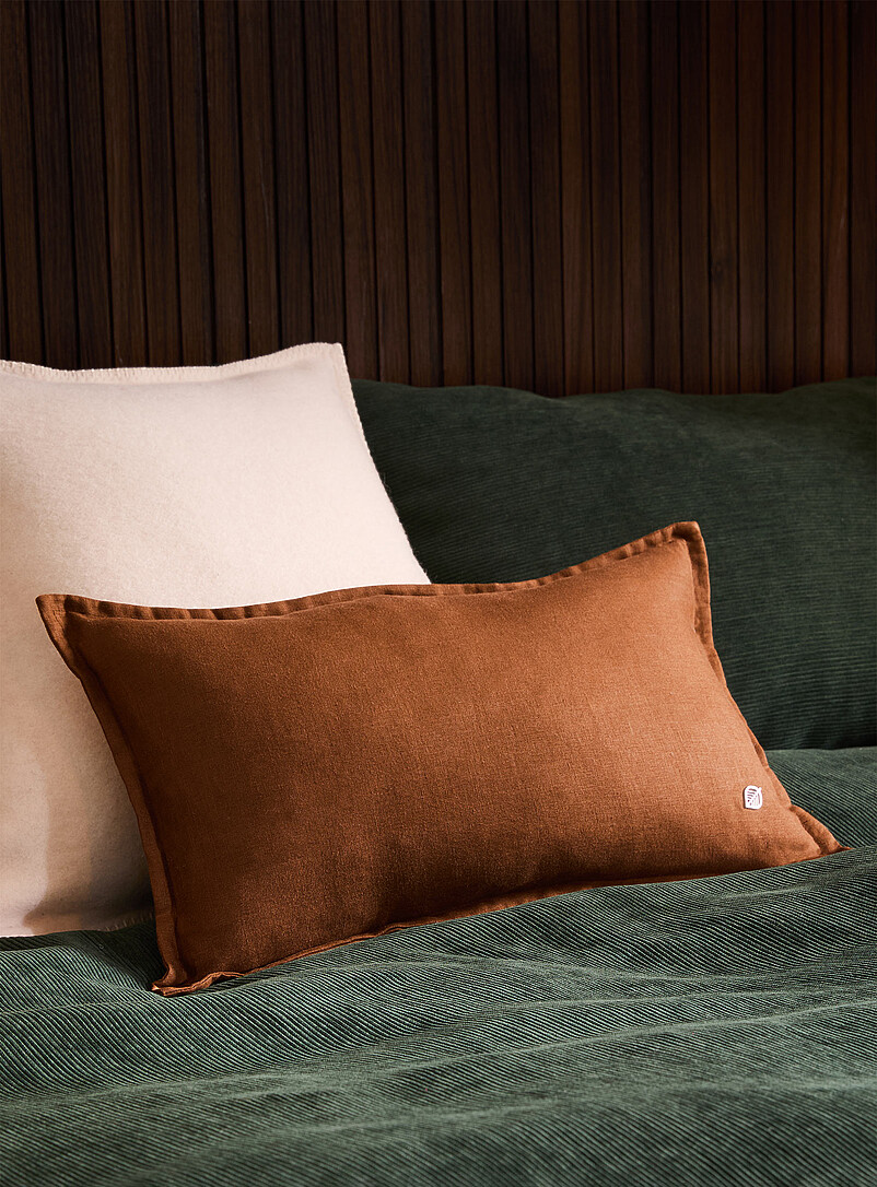 Rectangular pure linen removable cover cushion 30 x 50 cm product image (primary)