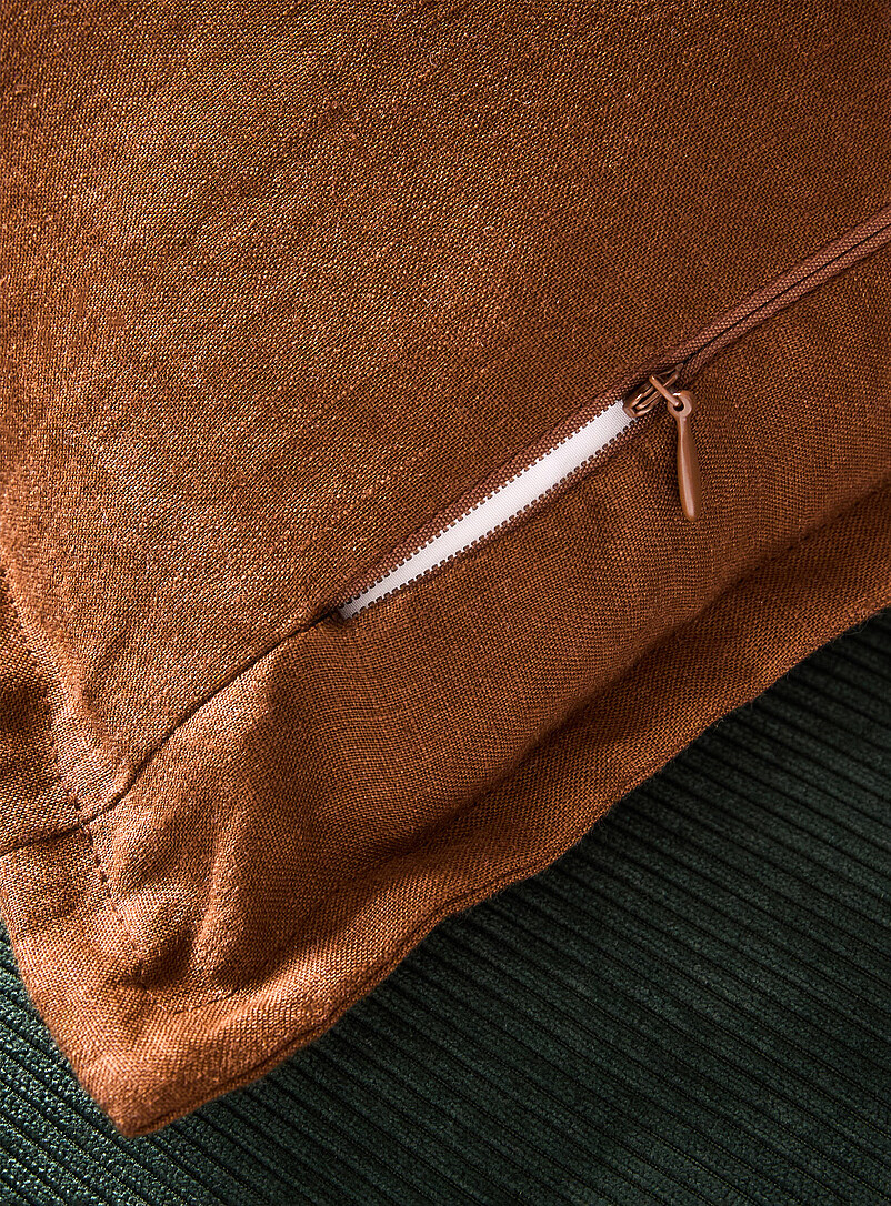 Rectangular pure linen removable cover cushion 30 x 50 cm product image 2
