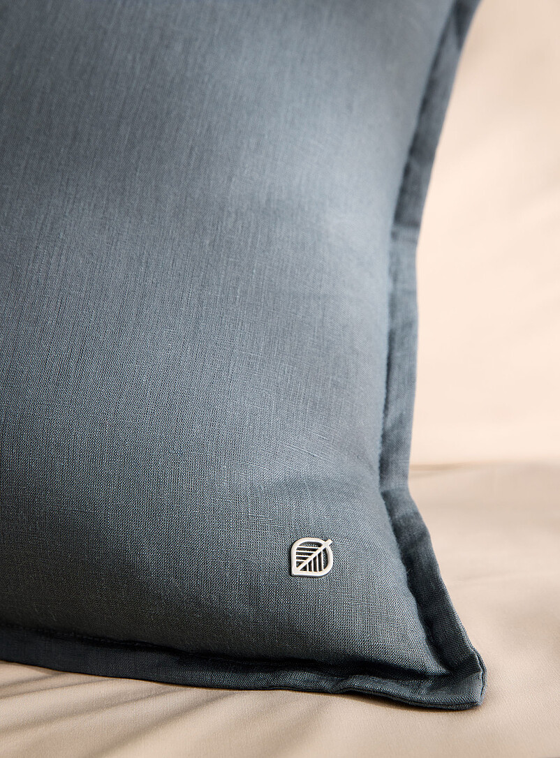 Square pure linen removable cover cushion 50 x 50 cm product image 2