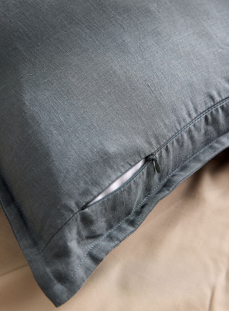 Square pure linen removable cover cushion 50 x 50 cm product image 3