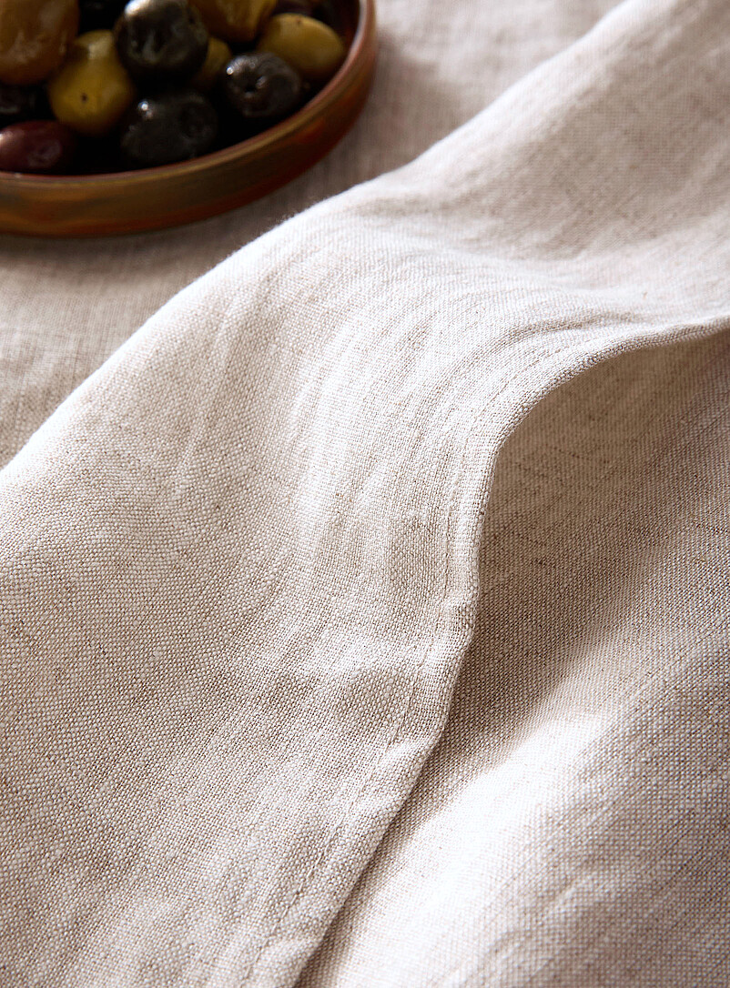 European linen heathered tablecloth product image 3