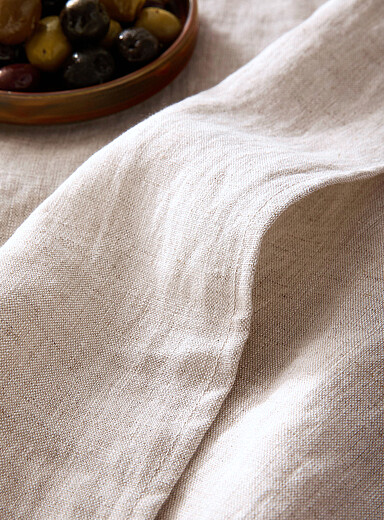 European linen heathered tablecloth