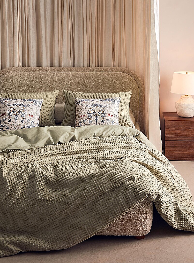 Waffled Organic Cotton Duvet Cover Set