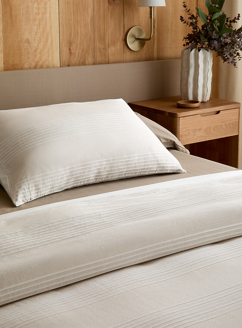 Textured striped duvet cover set product image 2