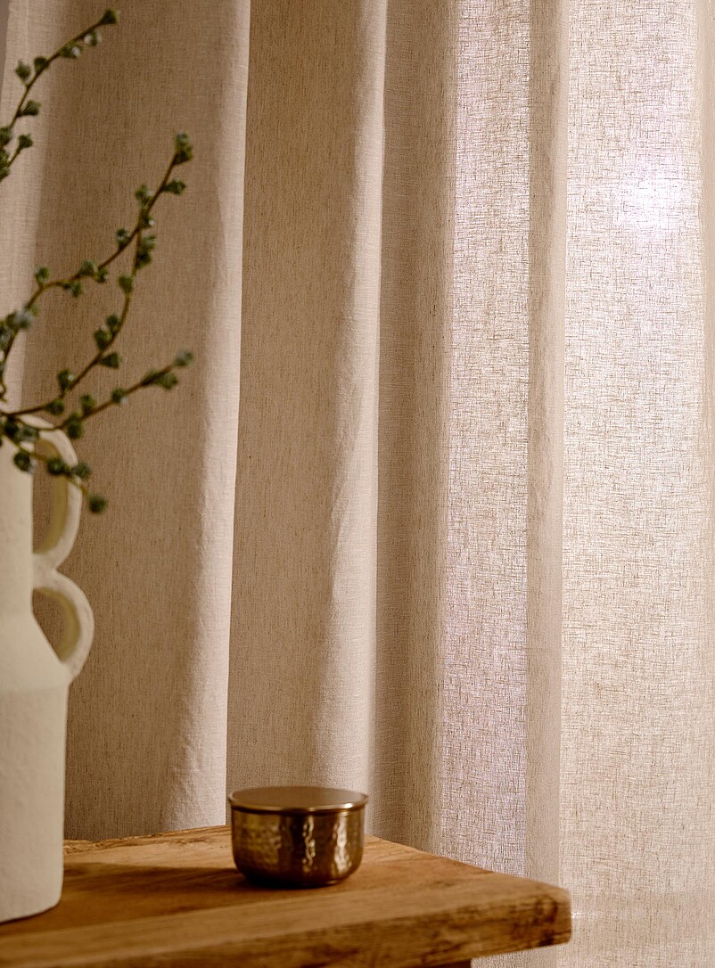 Pure linen curtain One panel 140 x 220 cm product image 2