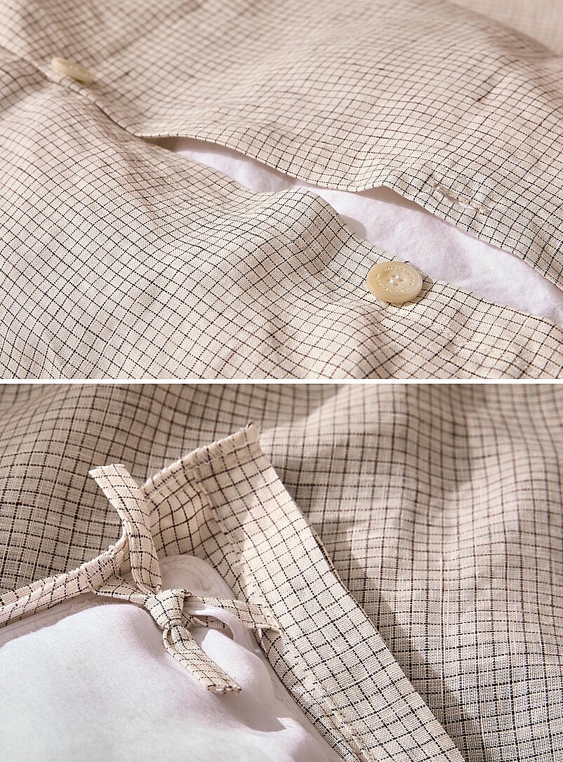 Patterned pure European linen duvet cover product image 3