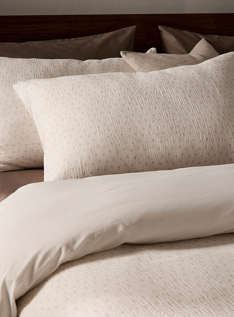 Delicate-pattern organic cotton gauze duvet cover set product image 2