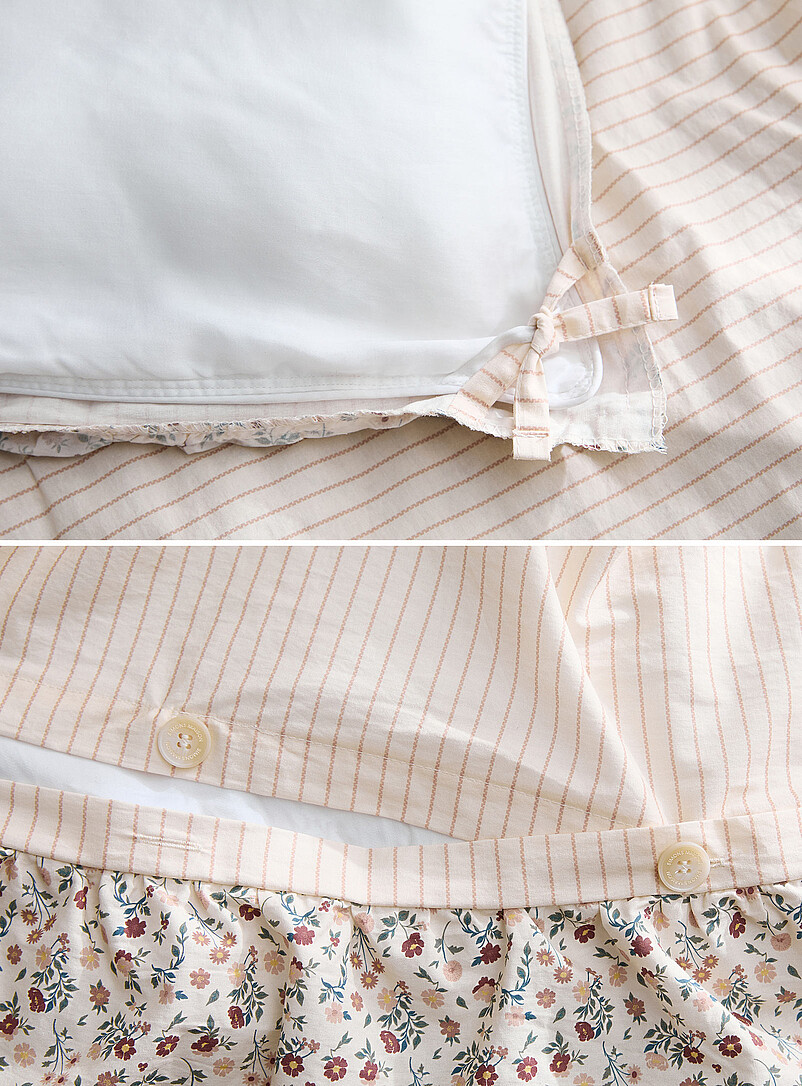 Antique floral gathered duvet cover set product image 3