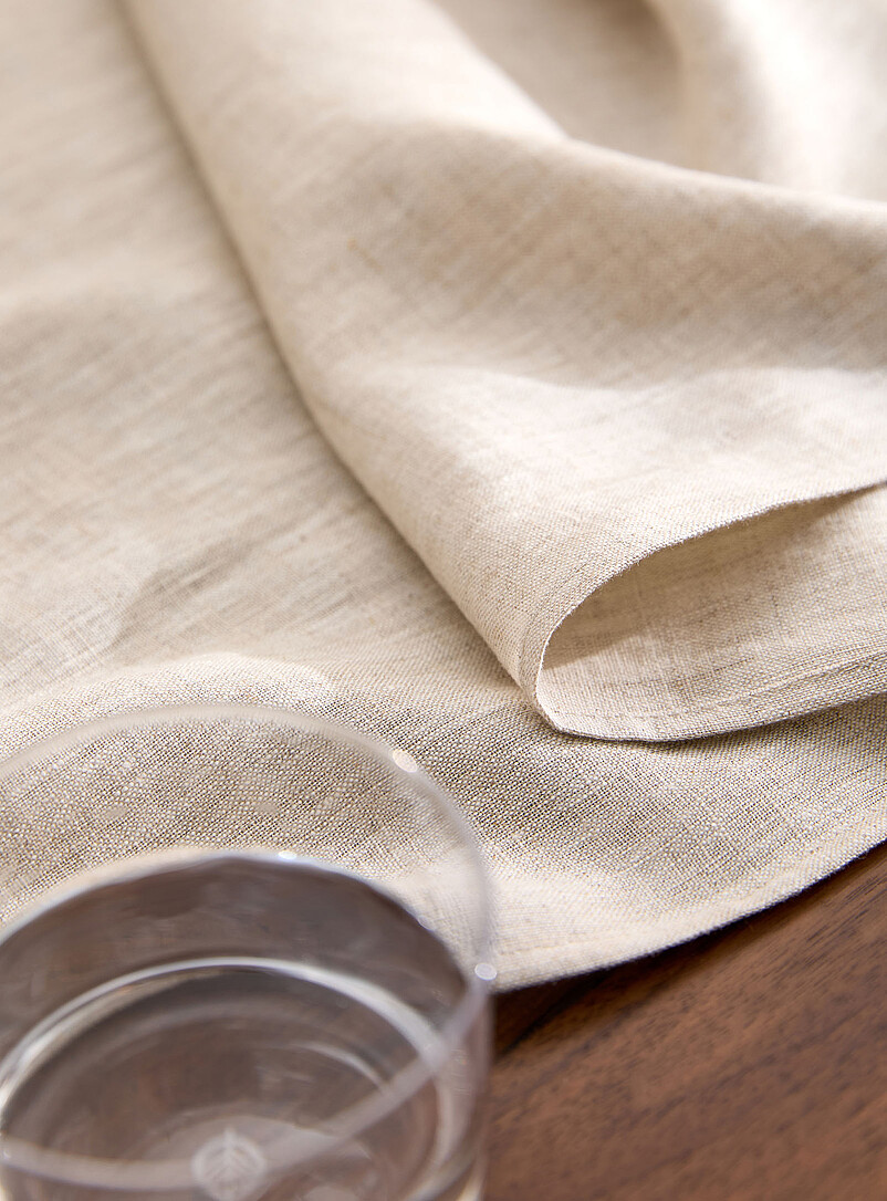 Natural pure linen table runner product image 2