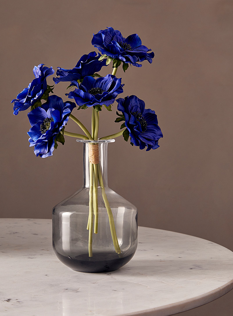 Simons Maison Navy/Midnight Blue Artificial anemone bouquet