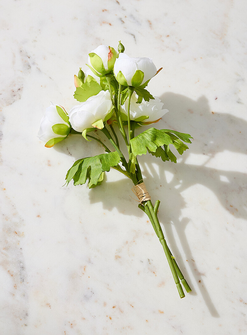 Simons Maison: Le bouquet imitation renoncules  Renoncule blanche