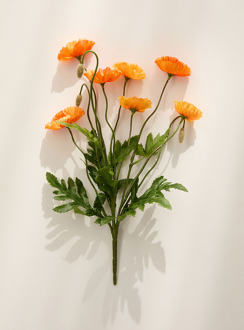 Simons Maison: La branche imitation pavots Orange