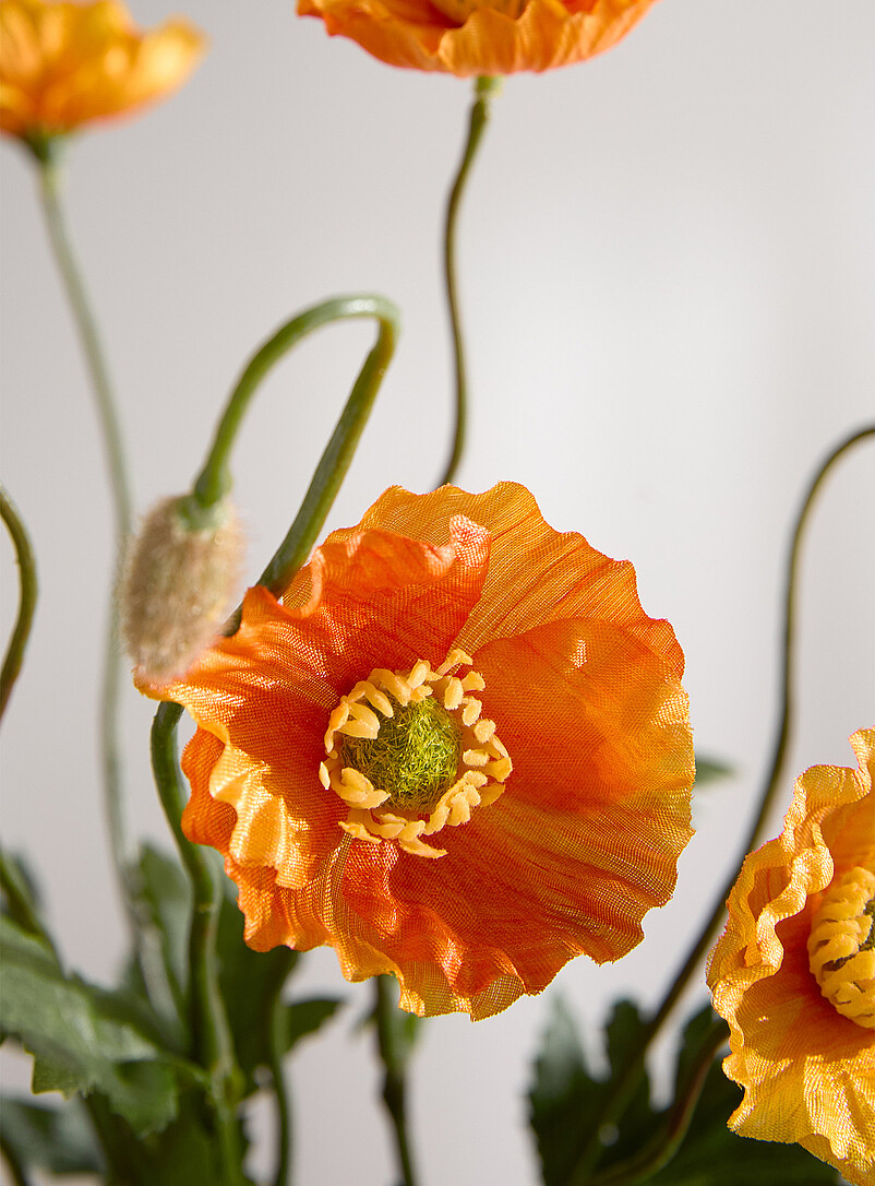 Simons Maison: La branche imitation pavots Orange