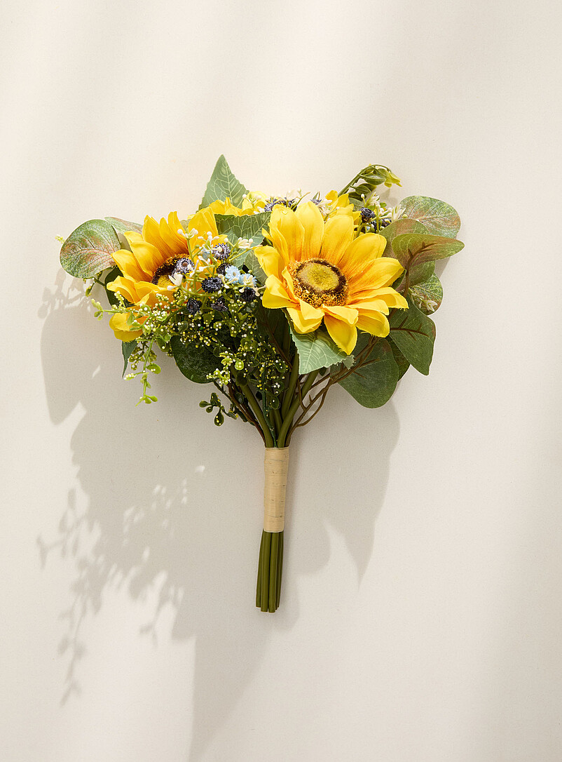 Simons Maison: Le bouquet imitation tournesols et gypsophiles Tournesols et gypsophiles