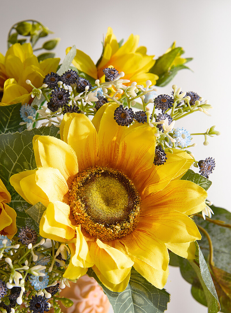 Simons Maison: Le bouquet imitation tournesols et gypsophiles Tournesols et gypsophiles