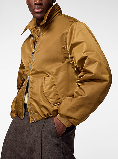 Cmmn Swdn Ochre Yellow  Viggo gathered seams jacket for men