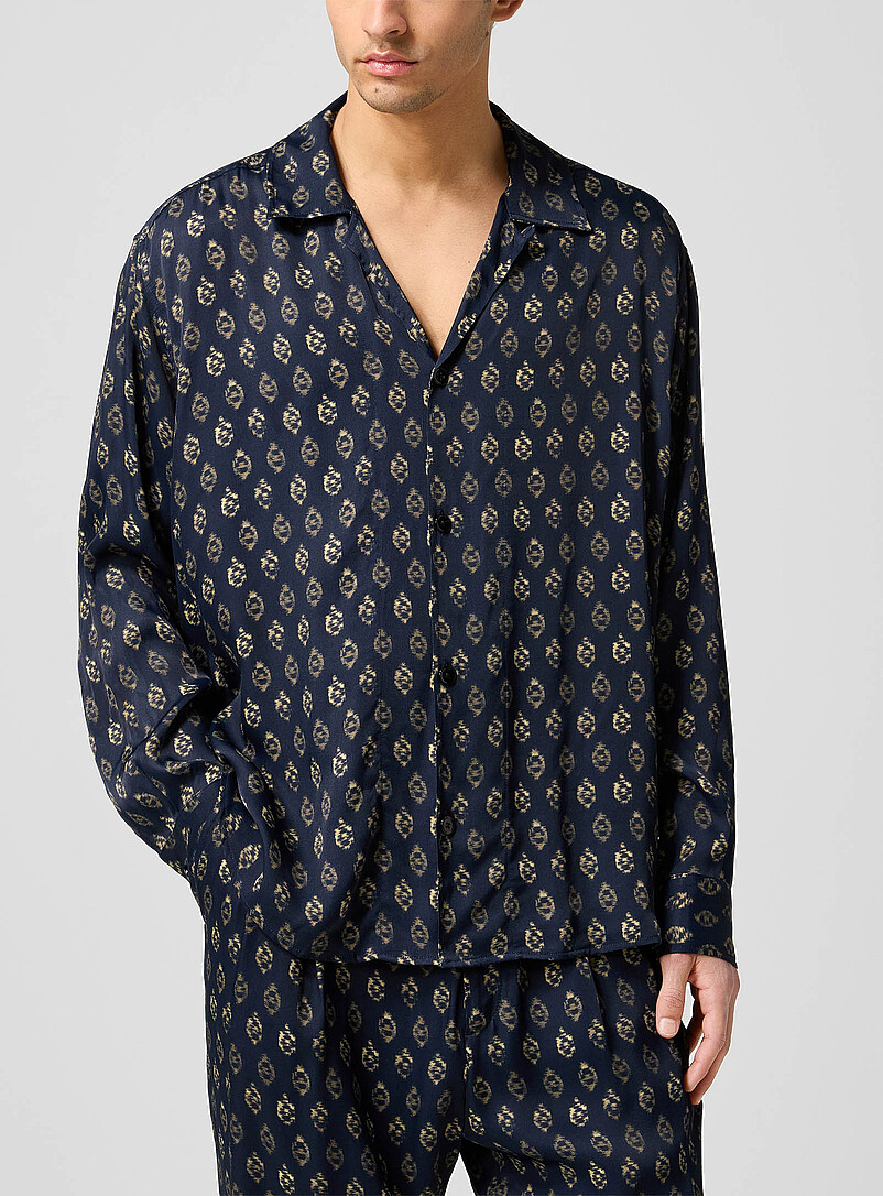 Blurry Eyes Satiny Cabana Shirt