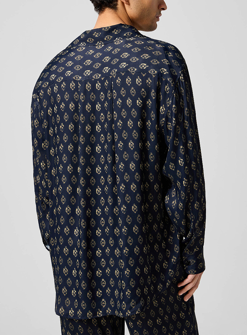 Blurry eyes satiny cabana shirt product image 3