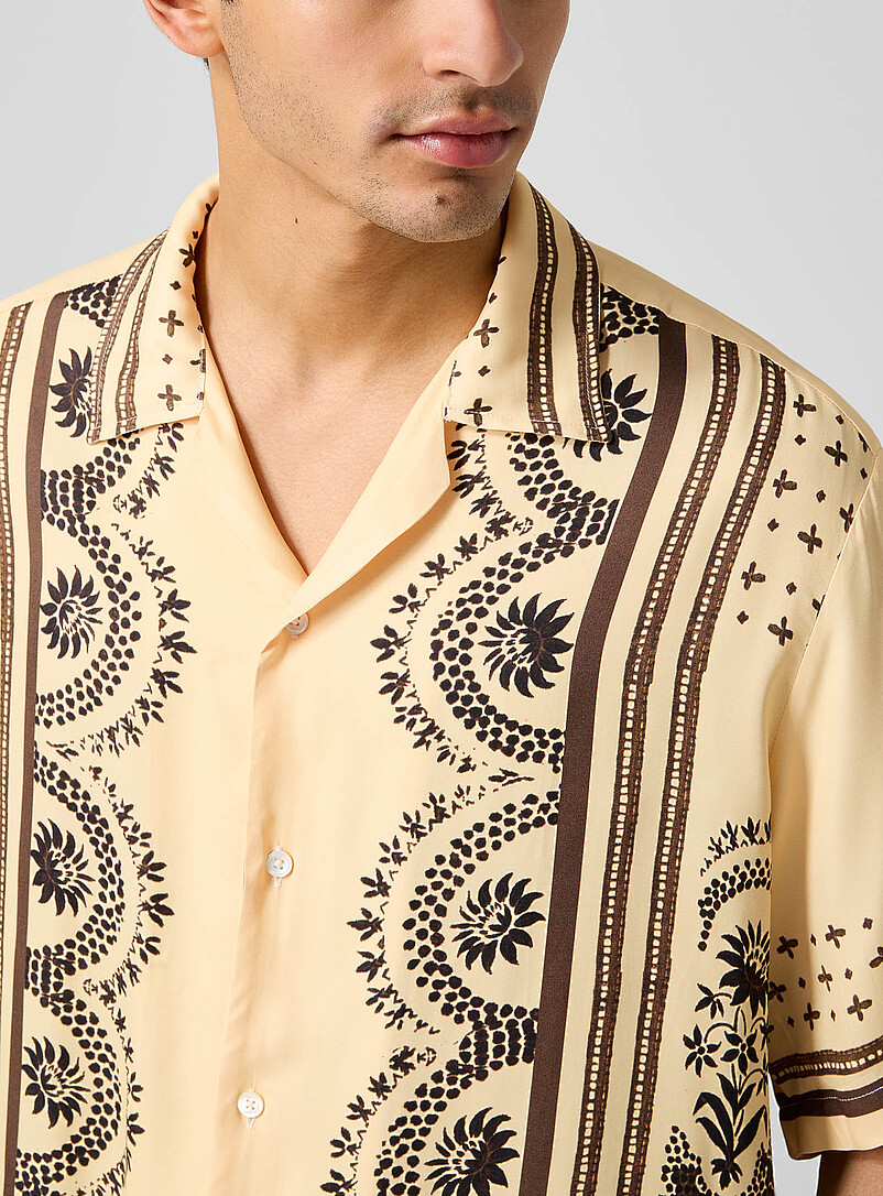 Geometric pattern cabana shirt product image 2