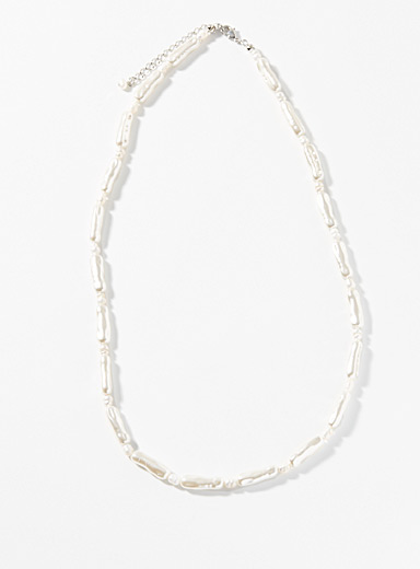Collier Eau Douce Avec Perles 8x10mm, 45 Cm, Bijou élégant Sans Emballage D'origine