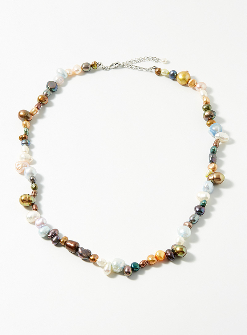 Le 31: Le collier perles d'eau douce colorées Assorti pour homme
