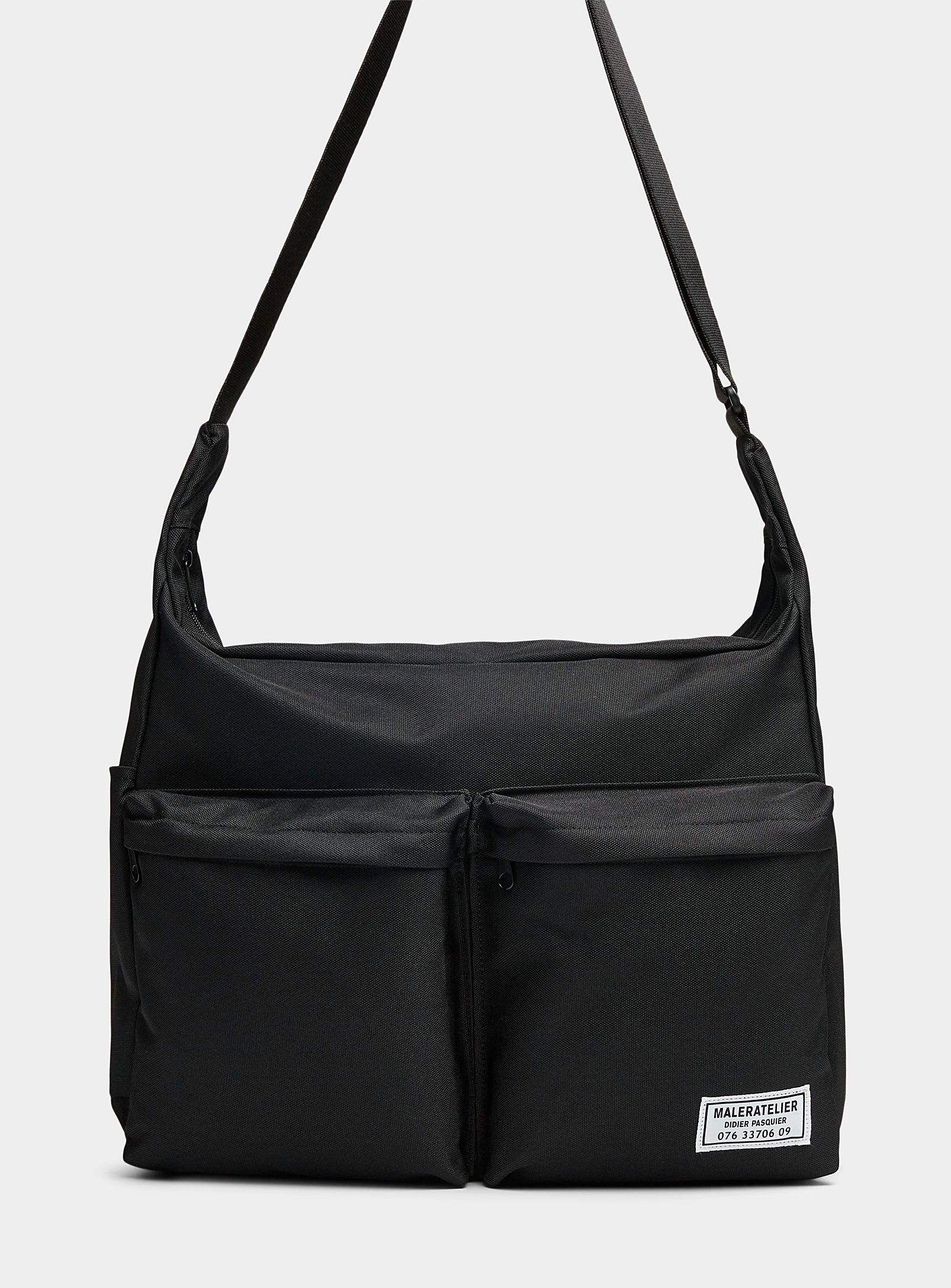 Le 31 Two-pocket Black Messenger Bag