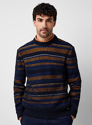 Ribbed striped sweater | Ben Sherman | Shop Men's Crew Neck Sweaters ...