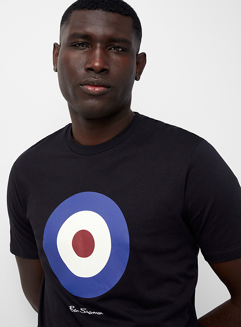 Ben Sherman: Le t-shirt cible Noir pour homme