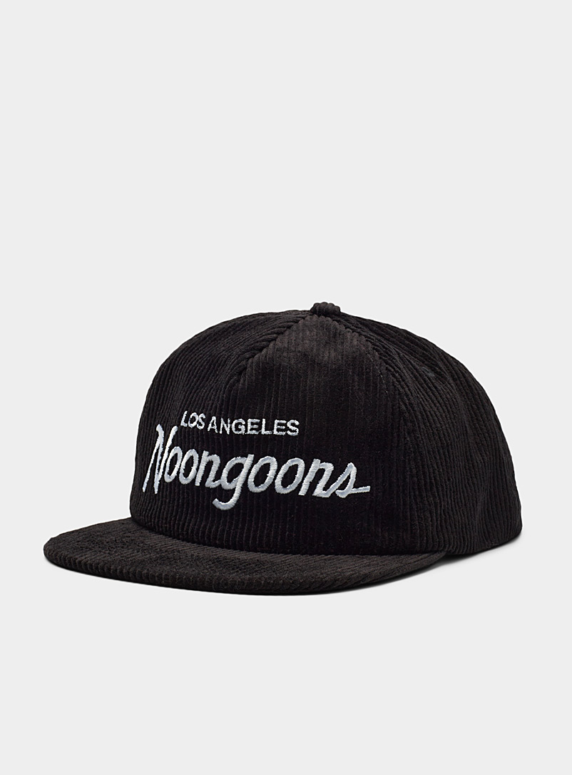 Noon Goons: La casquette velours côtelé Champions Noir pour homme