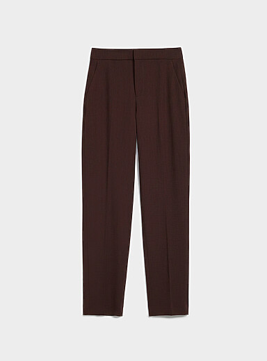 Edito par Simons: Le pantalon pourpre jambe droite Raisin - Pourpre fonc&eacute; pour femme