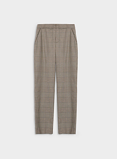 Edito par Simons Grey Prince of Wales straight-fit dress pant for women