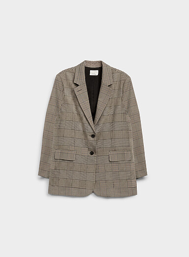 Edito par Simons: Le veston prince de Galles Gris pour femme