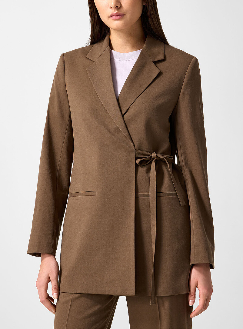 Wrap-front wool blazer product image 2